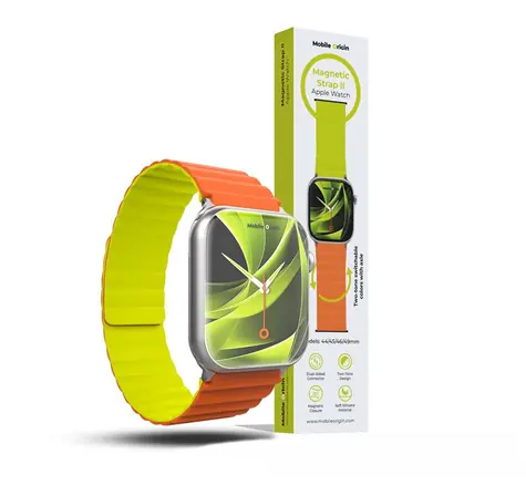 Pasek Mobile Origin Magnetic Watch Strap II do zegarka Apple Watch 49 mm/46 mm/45 mm/44 mm pomarańczowy/zielony