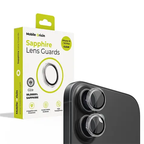 Szkło ochronne Mobile Origin Sapphire Lens Guards do Apple iPhone 16/16 PLUS, przezroczyste