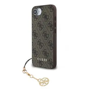Guess 4G Charm Back Cover do iPhone'a 16e Tone on Tone Brown