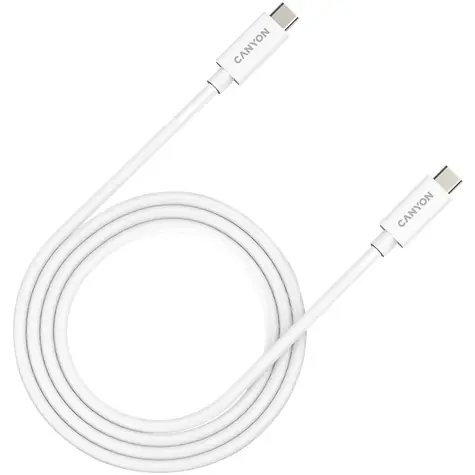 Canyon CNS-USBC44W biały / Kabel ładujący / USB-C - USB-C / 1 m 