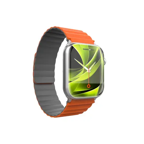 Pasek magnetyczny Mobile Origin do zegarka Apple Watch 49 mm/46 mm/45 mm/44 mm szary/pomarańczowy