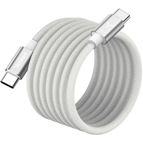 YENKEE YCU MAGNETIC 02 Kabel USB-C (M) - USB-C (M) 1,5 m biały / 100 W / 480 Mb/s