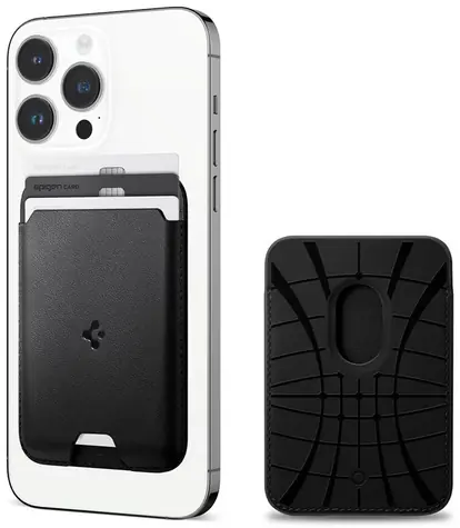 Portfel Spigen Valentinus Magsafe na 3 karty czarny
