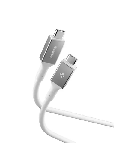 Kabel Spigen ACA08774 Essential USB-C do USB-C 100 W 1 m biały / USB 3.2 Gen1