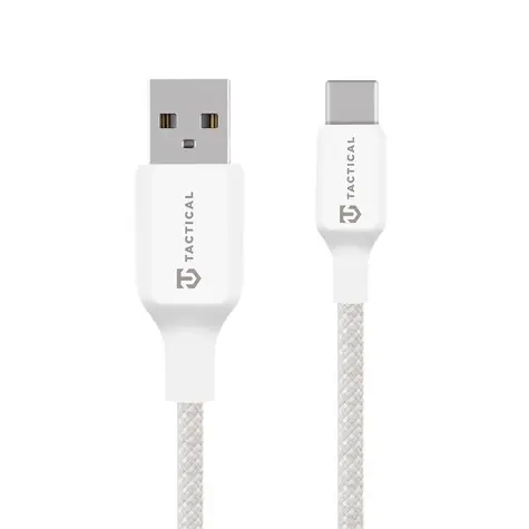 Cable nici Tactical USB-A/USB-C 1m biały