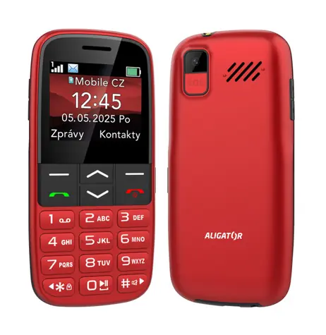 Aligator A770 Senior czerwony + ładowarka biurkowa