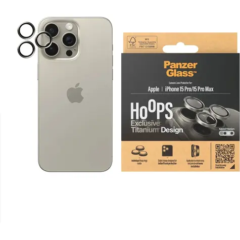 Pierścienie ochronne na obiektywy PanzerGlass HoOps do aparatów Apple iPhone 16 Pro/15 Pro/16 Pro Max/15 Pro Max