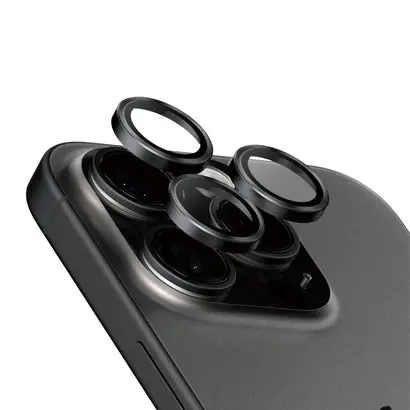 Pierścienie ochronne na obiektywy PanzerGlass HoOps do aparatów Apple iPhone 16 Pro/15 Pro/16 Pro Max/15 Pro Max - czarne i Titan