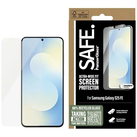 PanzerGlass SAFE Samsung Galaxy S25 FE z ramką montażową