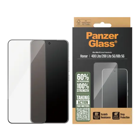 Szkło hartowane PanzerGlass UWF do Honor 400 Lite w kolorze czarnym