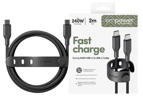 Cable USB-C do USB-C PanzerGlass 240 W USB 2.0 2 m czarny