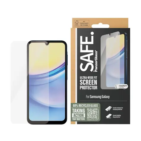 PanzerGlass Safe Ultra-Wide Fit do Samsung Galaxy A16/A16 5G