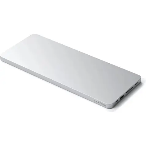 Stacja dokująca Satechi USB-C Slim Dock srebrna / Stacja dokująca do Apple iMac 24" 2021/2023 / 2x USB-C / 2x USB-A / microSD / SD 