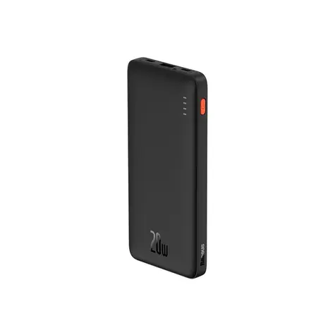 Baseus PPQD090001 Airpow 10000mAh 20W czarny / Powerbank / 1x USB-A + 1x USB-C + 1x microUSB
