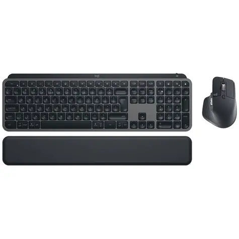 Zestaw klawiatury i myszy bezprzewodowej Logitech MX Keys S Combo w kolorze szarym / wersja brytyjska