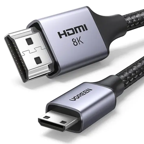 Ugreen HD163 HDMI Mini - kabel HDMI 1m czarny / 8K 60Hz 