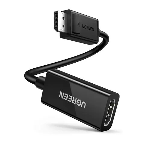 Ugreen 40362 Adapter kabla wideo DisplayPort do HDMI czarny / 0,25 m 
