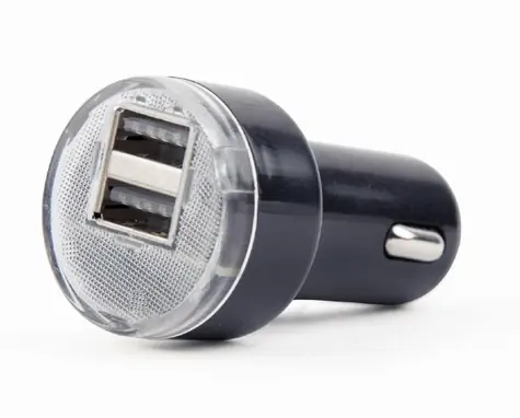 Gembird EG-U2C2A-CAR-02 czarny / ładowarka samochodowa / 2x USB-A