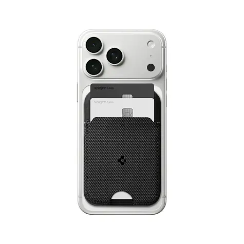 Spigen Slim Fold Tripod Wallet MagSafe na 3 karty, czarny