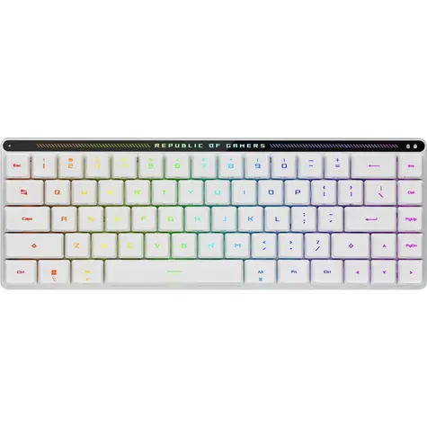 Asus ROG Falchion RX Low Profile biały / Bezprzewodowa klawiatura gamingowa / mechaniczna / RX Low Profile / RGB / BT & RF & USB