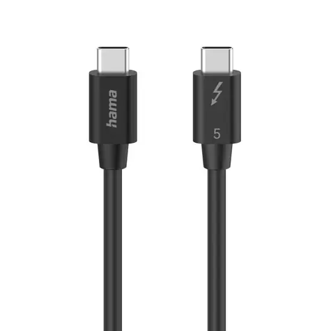 Kabel HAMA Thunderbolt 5 czarny / USB-C / 1 m / 80 Gb/s / 240 W