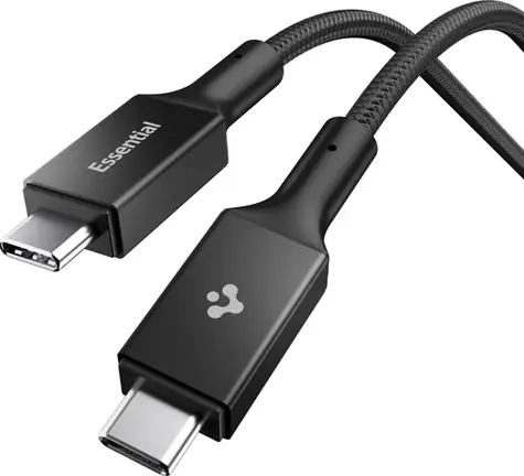 Kabel Spigen EB24015CC Essential USB C do USB C 240 W 1,5 m czarny / USB 4.0
