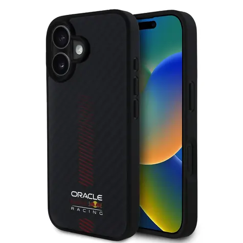 Tylna osłona Red Bull Carbon Powerbar MagSafe do iPhone'a 16 PLUS, czarna