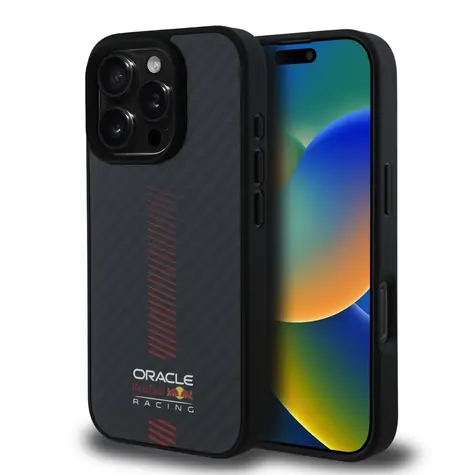 Tylna osłona Red Bull Carbon Powerbar MagSafe do iPhone'a 16 Pro Max, czarna