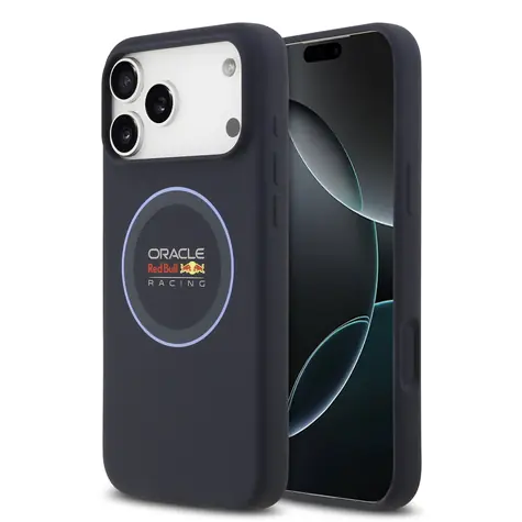 Silikonowa osłona tylna MagSafe Red Bull Blue Ring do iPhone'a 17 Pro Max w kolorze granatowym