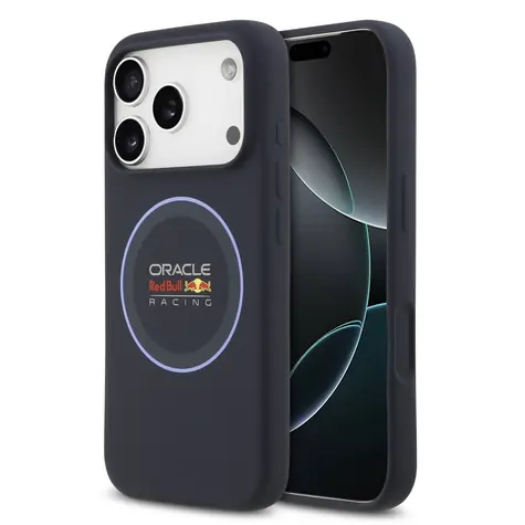 Silikonowa osłona tylna MagSafe Red Bull Blue Ring do iPhone'a 17 Pro w kolorze granatowym
