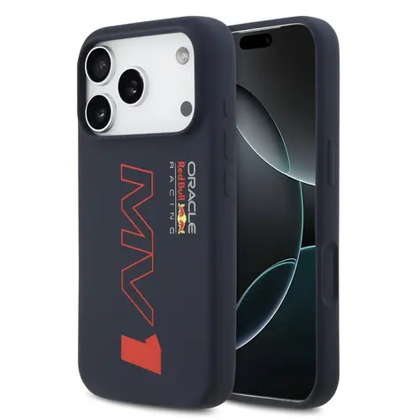 Silikonowa tylna obudowa Red Bull MV1 MagSafe do iPhone'a 17 Pro w kolorze granatowym