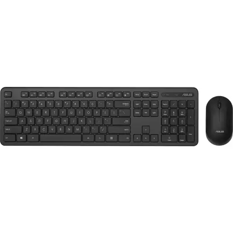 Asus CW100 czarny / Zestaw klawiatura + mysz bezprzewodowa / Układ CZ / USB-A / 1600 DPI / 2,4 GHz
