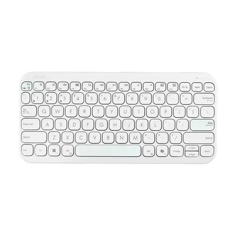 Asus Marshmallow KW100 biały / klawiatura bezprzewodowa / klawisze o niskim profilu / układ CZ i SK 