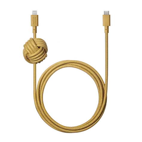 Cable Native Union Night USB-C - Lightning 3M żółty