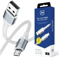 Kabel Hyper 3mk N-SERIES USB-A do Micro 1m 5V/2,4A 12W biały