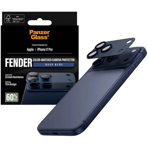 PanzerGlass FENDER Apple iPhone 17 Pro niebieski aluminiowy element ochronny aparatu