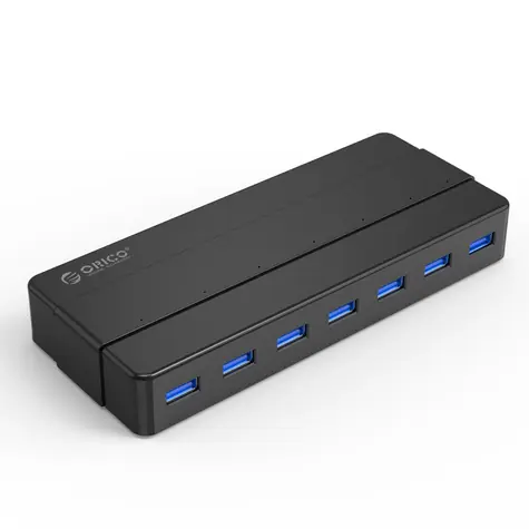 Orico H7928-U3-V1 USB HUB czarny / 7x USB-A 3.0 / kabel USB 3.0 1m