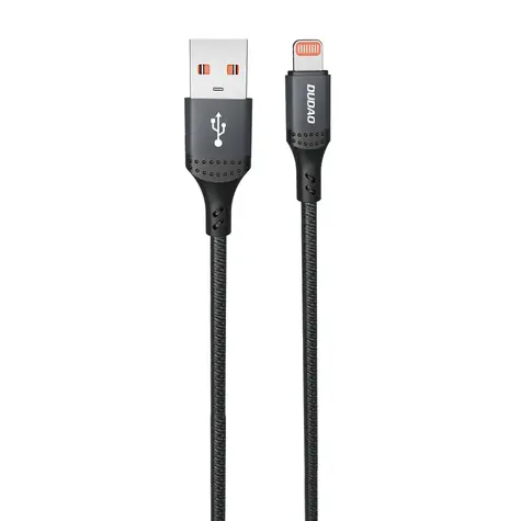 Kabel danych Dudao L3SL 30W / USB-A / Lightning 3A / 1,2 m / czarny