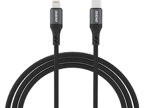Kabel danych Dudao L3CL / USB-C / Lightning 30W / 1,2 m / czarny