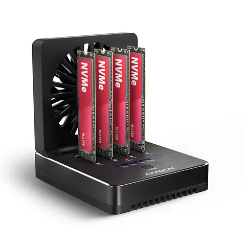 Axagon ADSA-M2C44, stacja dokująca USB4 do 4 dysków SSD M.2 NVMe z funkcją klonowania