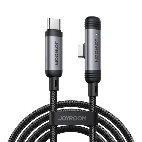 Joyroom S-A56 EnjoyX Series Kabel ładujący 90° USB-C (M) - USB-C (M) 60 W 1,2 m czarny