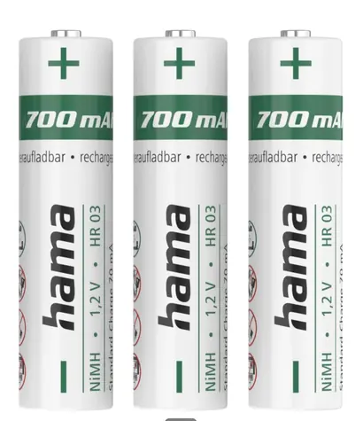 Akumulator HAMA AAA Micro 700 mAh 3 szt. / Ni-MH