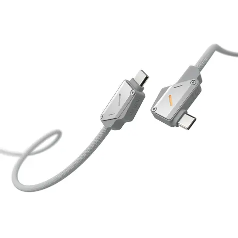 Kabel USB-C do transmisji danych i ładowania Aulumu M07 ze stopu aluminium, 1,2 m, szary