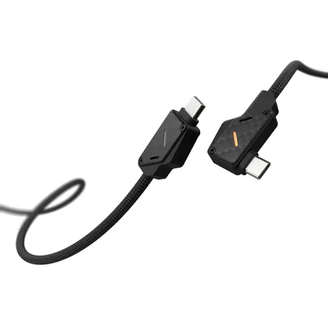 Kabel USB-C z włókna węglowego do transmisji danych i ładowania Aulumu M07, 2 m, czarny