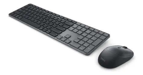 Bez opakowania - DELL KM726 czarny / Zestaw klawiatury i myszy bezprzewodowej / Układ CZ/SK / 2,4 GHz / Bluetooth / 6000 DPI / bez opakowania
