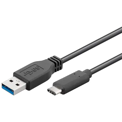 Bez opakowania - Kabel połączeniowy PremiumCord USB 3.0 z wtyczkami USB-C - USB-A, czarny, 1 m / bez opakowania