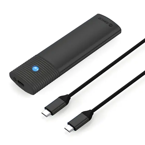 Rozpakowano - Orico PWM2-G2 zewnętrzne pudełko na dysk SSD M.2 NVMe, czarne / 10 GB/s / USB-C / rozpakowane