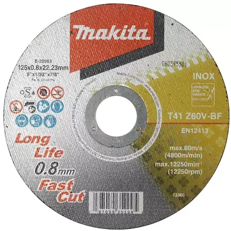 Makita E-22953 Tarcza tnąca do stali nierdzewnej 125x0,8x22,23mm