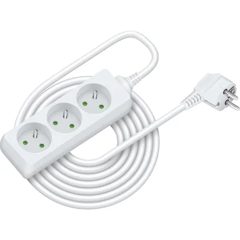 Retlux RPC 05 Przedłużacz 3-gniazdowy 3×1,0 mm 7m biały