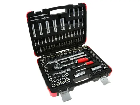 Zestaw kluczy nasadowych TVARDY Professional 108 szt. 1/4" -1/2" 